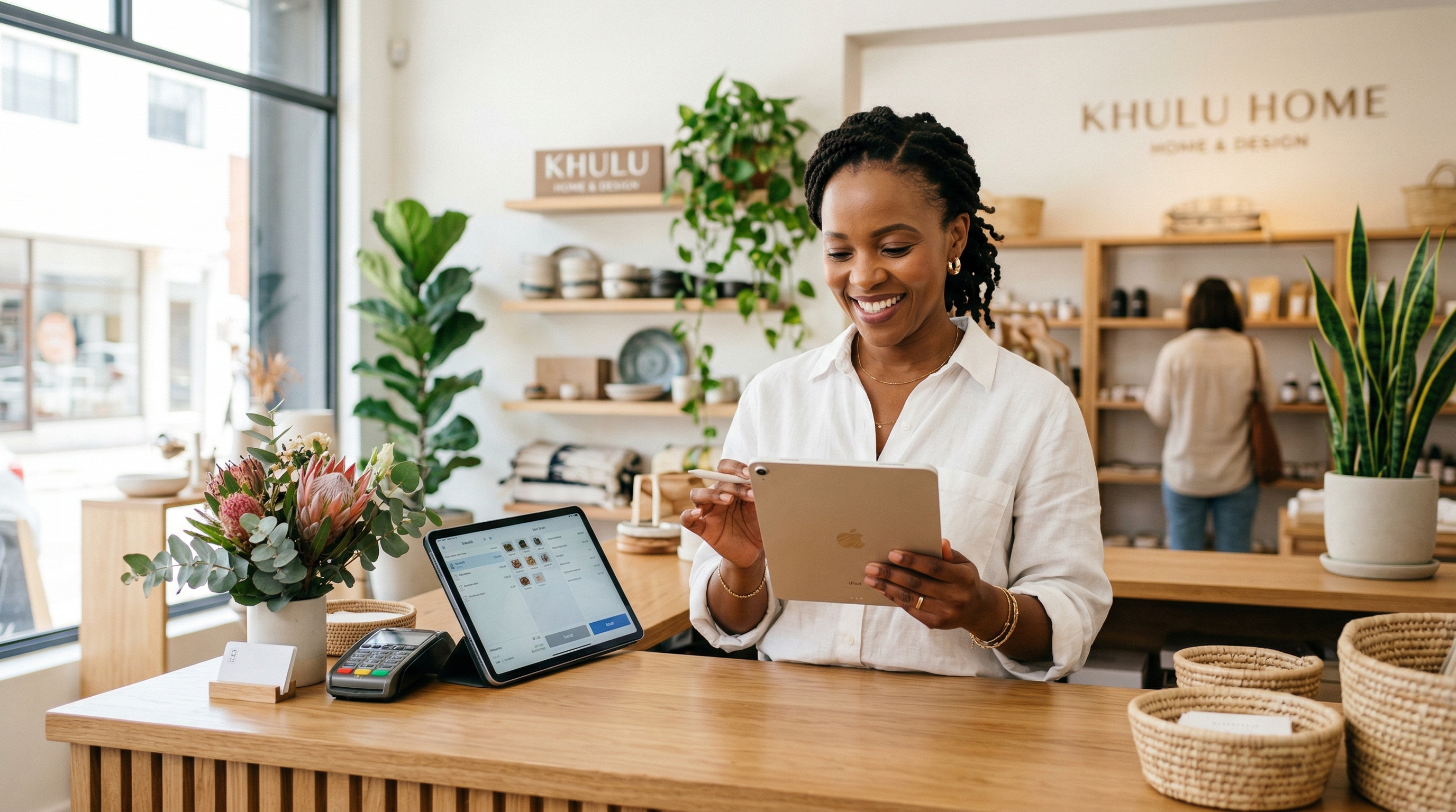 Business owner using nexo